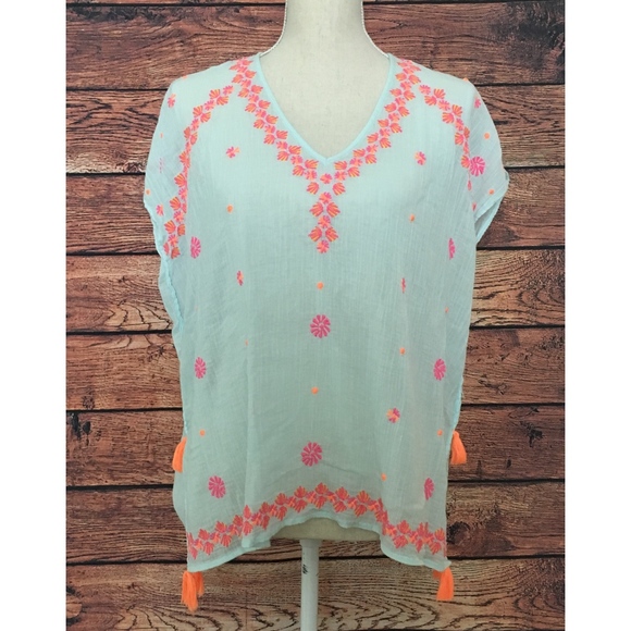 Lilly Pulitzer Tops - Lilly Pulitzer Sydney Pool Blue Caftan SZ XXS/XS